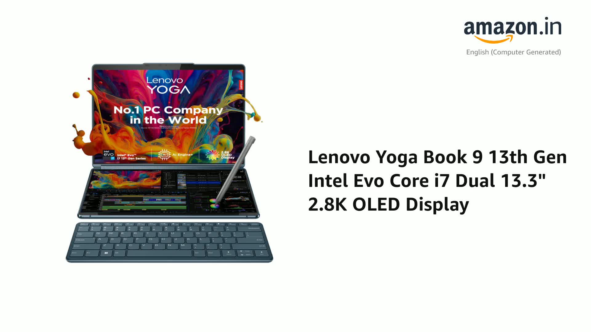 Lenovo Yoga Book 9 13th Gen Intel Evo Core i7 Dual 13.3